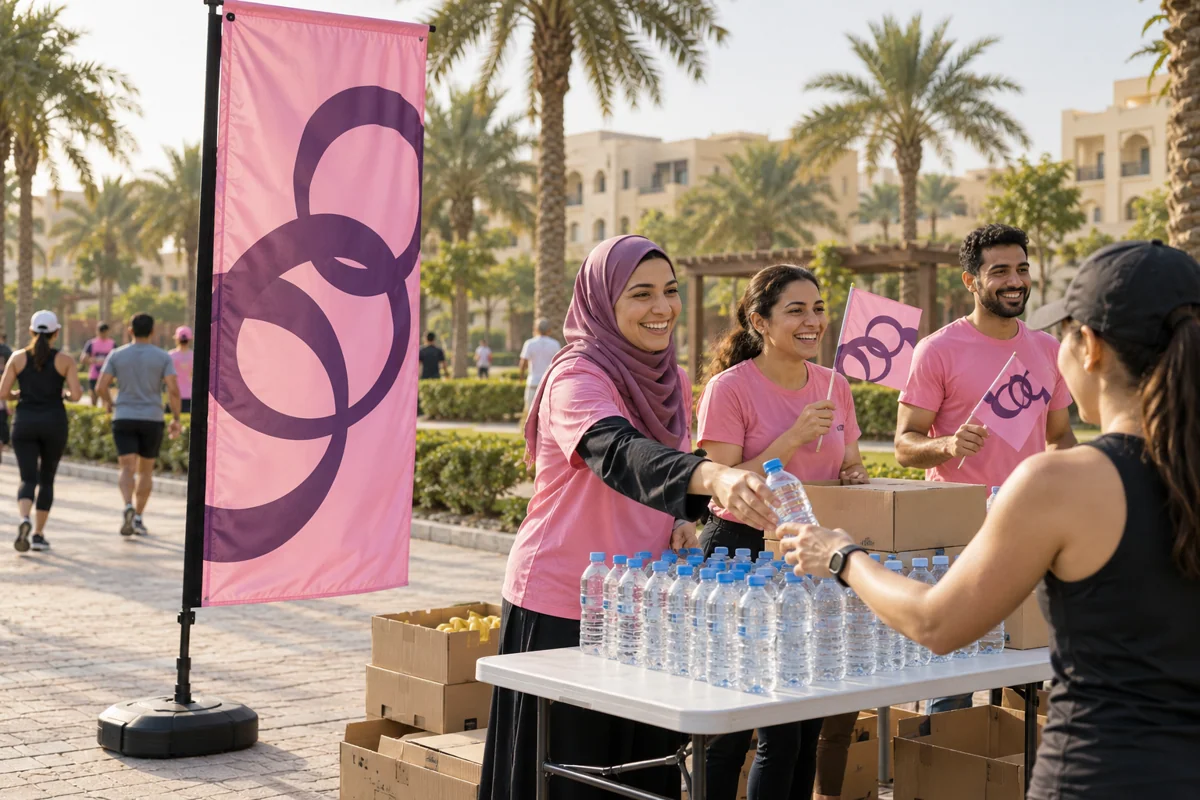Charity Run & Fun Run Flags Supplier in UAE