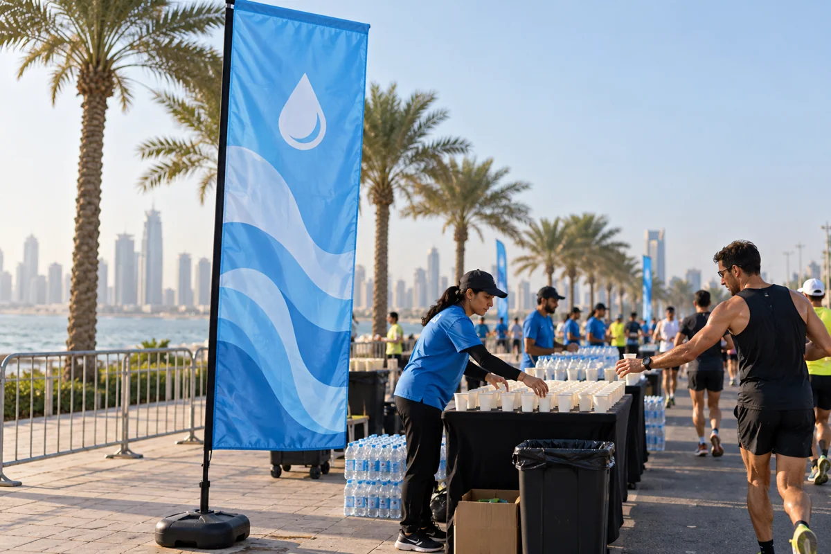 Hydration & Refreshment Station Flags Supplier in UAE
