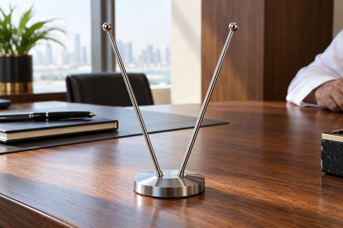 Double Desk Flag Stand Supplier UAE