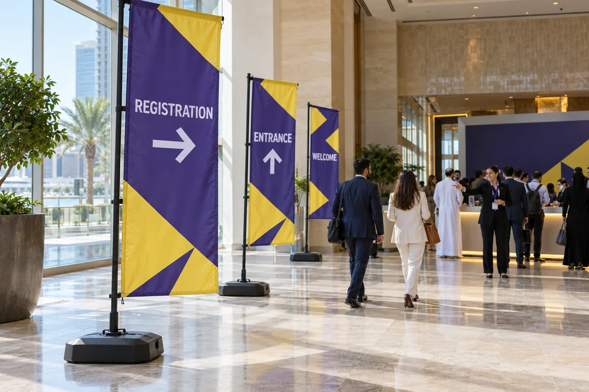 Event Wayfinding Flags Supplier UAE