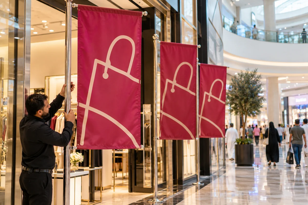 Retail, Mall & Supermarket Flags Supplier in UAE