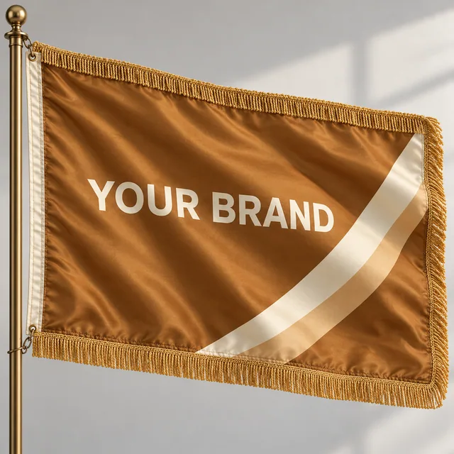 Fringed Indoor Company Flag Supplier UAE